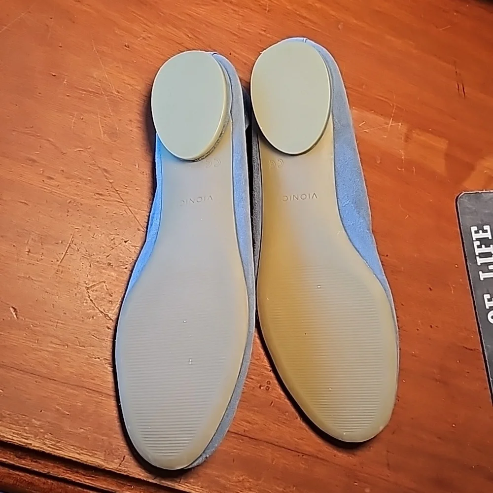 Vionic blue suede ballet flats 10B - Picture 2 of 4